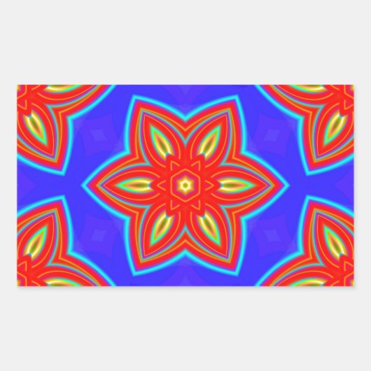 Geometrisch 160614 (05) rechteckiger aufkleber (Vorderseite)