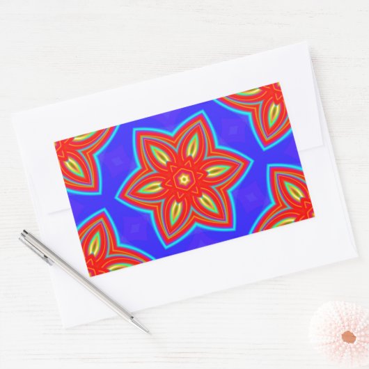 Geometrisch 160614 (05) rechteckiger aufkleber (Umschlag)