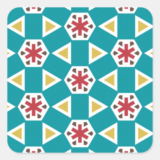 Geometrisch 230614 (01) quadratischer aufkleber (Vorderseite)