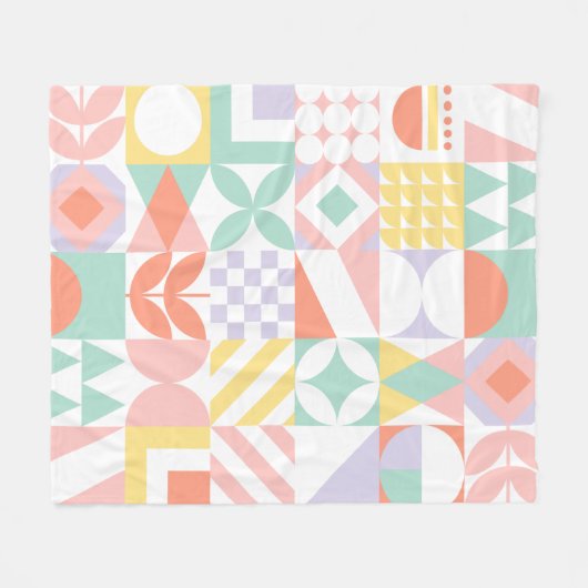 geometrisch #32 fleecedecke (Vorderseite (Horizontal))