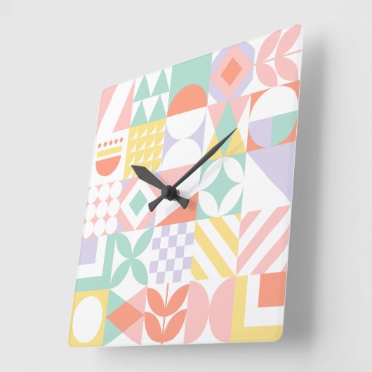 geometrisch #32 quadratische wanduhr (Winkel)