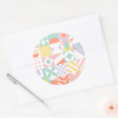 geometrisch #32 runder aufkleber (Umschlag)