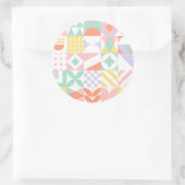 geometrisch #32 runder aufkleber (Tasche)