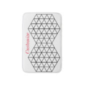 Geometrisch 3-D Cube Thunder_Cove Badematte (Vorderseite Vertikal)