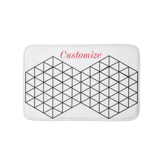 Geometrisch 3-D Cube Thunder_Cove Badematte (Vorderseite)