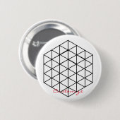 Geometrisch 3-D Cube Thunder_Cove Button (Vorne & Hinten)