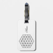 Geometrisch 3-D Cube Thunder_Cove Gepäckanhänger (Rückseite vertikal)