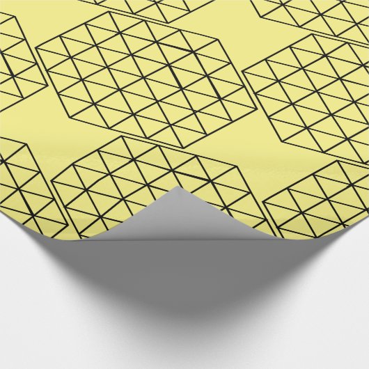Geometrisch 3-D Cube Thunder_Cove Geschenkpapier (Ecke)