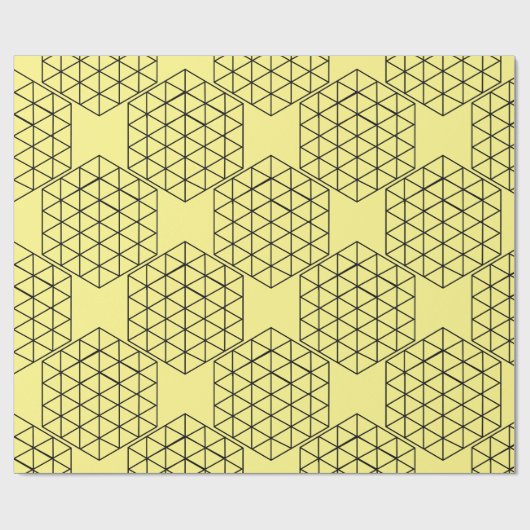 Geometrisch 3-D Cube Thunder_Cove Geschenkpapier (Flach)