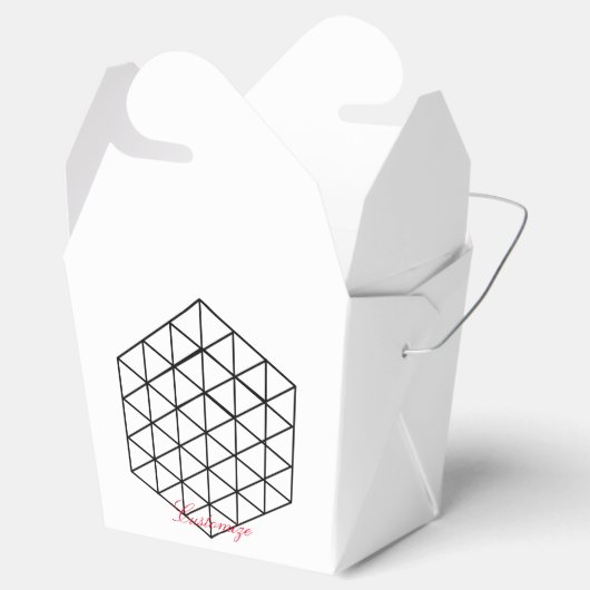 Geometrisch 3-D Cube Thunder_Cove Geschenkschachtel (Geöffnet)