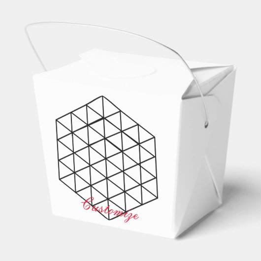 Geometrisch 3-D Cube Thunder_Cove Geschenkschachtel (Rückseite)