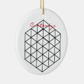 Geometrisch 3-D Cube Thunder_Cove Keramik Ornament (Rechts)