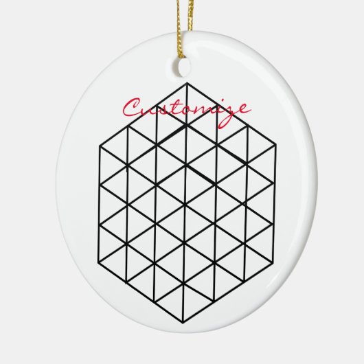 Geometrisch 3-D Cube Thunder_Cove Keramik Ornament (Links)