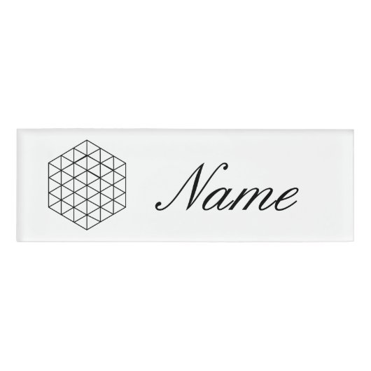 Geometrisch 3-D Cube Thunder_Cove Namenschild (Vorderseite)