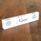 Geometrisch 3-D Cube Thunder_Cove Namensplakette (Seite)