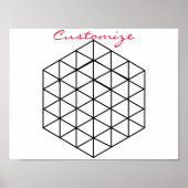 Geometrisch 3-D Cube Thunder_Cove Poster (Vorne)