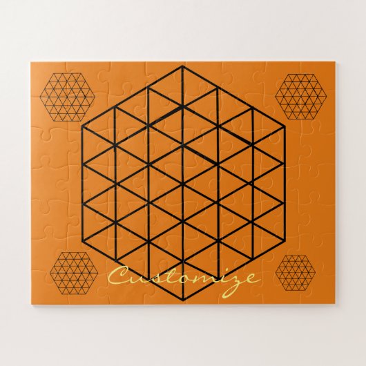 Geometrisch 3-D Cube Thunder_Cove Puzzle (Horizontal)