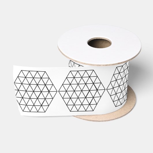 Geometrisch 3-D Cube Thunder_Cove Satinband (Spule)