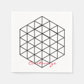 Geometrisch 3-D Cube Thunder_Cove Serviette (Vorderseite)