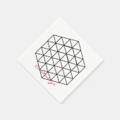 Geometrisch 3-D Cube Thunder_Cove Serviette (Ecke)