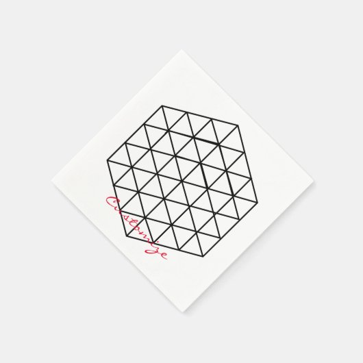 Geometrisch 3-D Cube Thunder_Cove Serviette (Ecke)