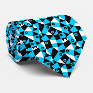 Geometrisch Abstrakt 030919 - Himmelblau Krawatte
