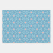 Geometrisch Abstrakt Blau und Rosa Geschenkpapier Set (Vorderseite 2)