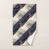 Geometrisch abstrakt gestreift badhandtuch set (Handtuch)