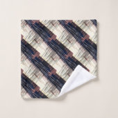 Geometrisch abstrakt gestreift badhandtuch set (Waschlappen)