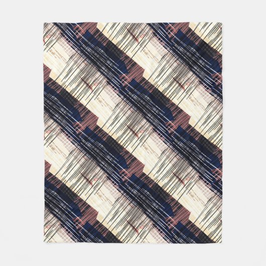 Geometrisch abstrakt gestreift fleecedecke (Vorderseite)