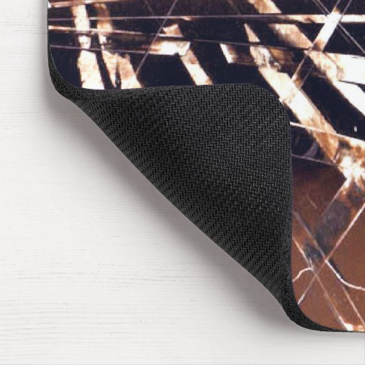 Geometrisch Abstrakt in braun und schwarz Mousepad (Ecke)