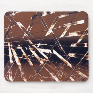 Geometrisch Abstrakt in braun und schwarz Mousepad