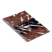 Geometrisch Abstrakt in braun und schwarz Notizblock (Rechte Seite)