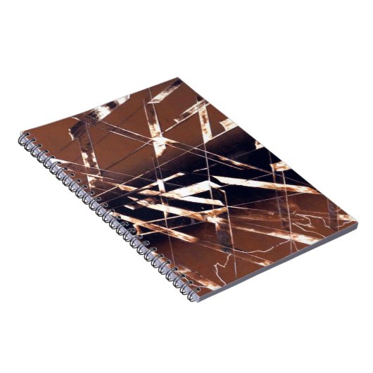 Geometrisch Abstrakt in braun und schwarz Notizblock (Rechte Seite)