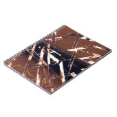 Geometrisch Abstrakt in braun und schwarz Notizblock (Linke Seite)