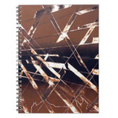 Geometrisch Abstrakt in braun und schwarz Notizblock (Vorderseite)
