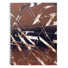 Geometrisch Abstrakt in braun und schwarz Notizblock