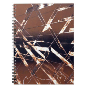 Geometrisch Abstrakt in braun und schwarz Notizblock