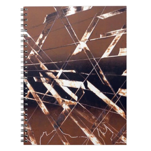 Geometrisch Abstrakt in braun und schwarz Notizblock (Vorderseite)