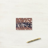 Geometrisch Abstrakt in braun und schwarz Post-it Klebezettel (Auf Schreibtisch)