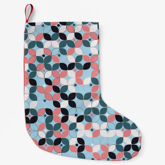 geometrisch, abstrakt kleiner weihnachtsstrumpf (Vorderseite)