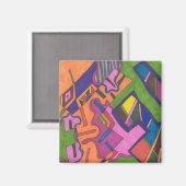 "Geometrisch" Abstrakt Magnet (Vorderseite/Rückseite)
