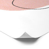 Geometrisch, abstrakt, minimal, modern, pastellfar poster (Ecke)