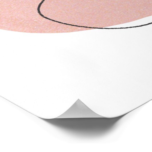 Geometrisch, abstrakt, minimal, modern, pastellfar poster (Ecke)