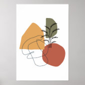 Geometrisch, abstrakt, minimal, modern, pastellfar poster (Vorne)