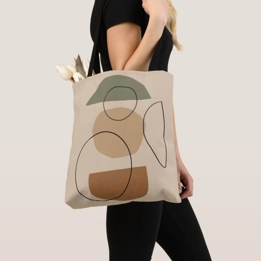 Geometrisch, abstrakt, minimal, modern, pastellfar tasche (Von Nahem)