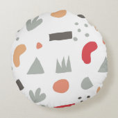 Geometrisch, abstrakt, minimal, modern, pastellför rundes kissen (Rückseite)