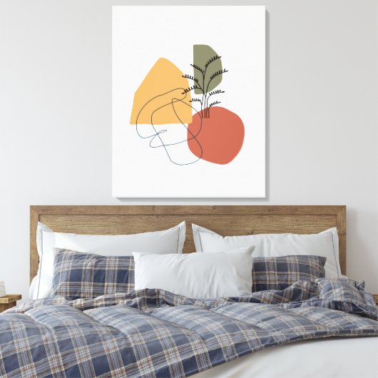 geometrisch, Abstrakt, minimalistisch, modern, pas Leinwanddruck (Insitu (Schlafzimmer))