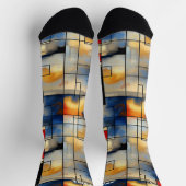 Geometrisch Abstrakt mit Bold Artistic Patterns Socken (Oben)