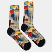 Geometrisch Abstrakt mit Bold Artistic Patterns Socken (Rechts)